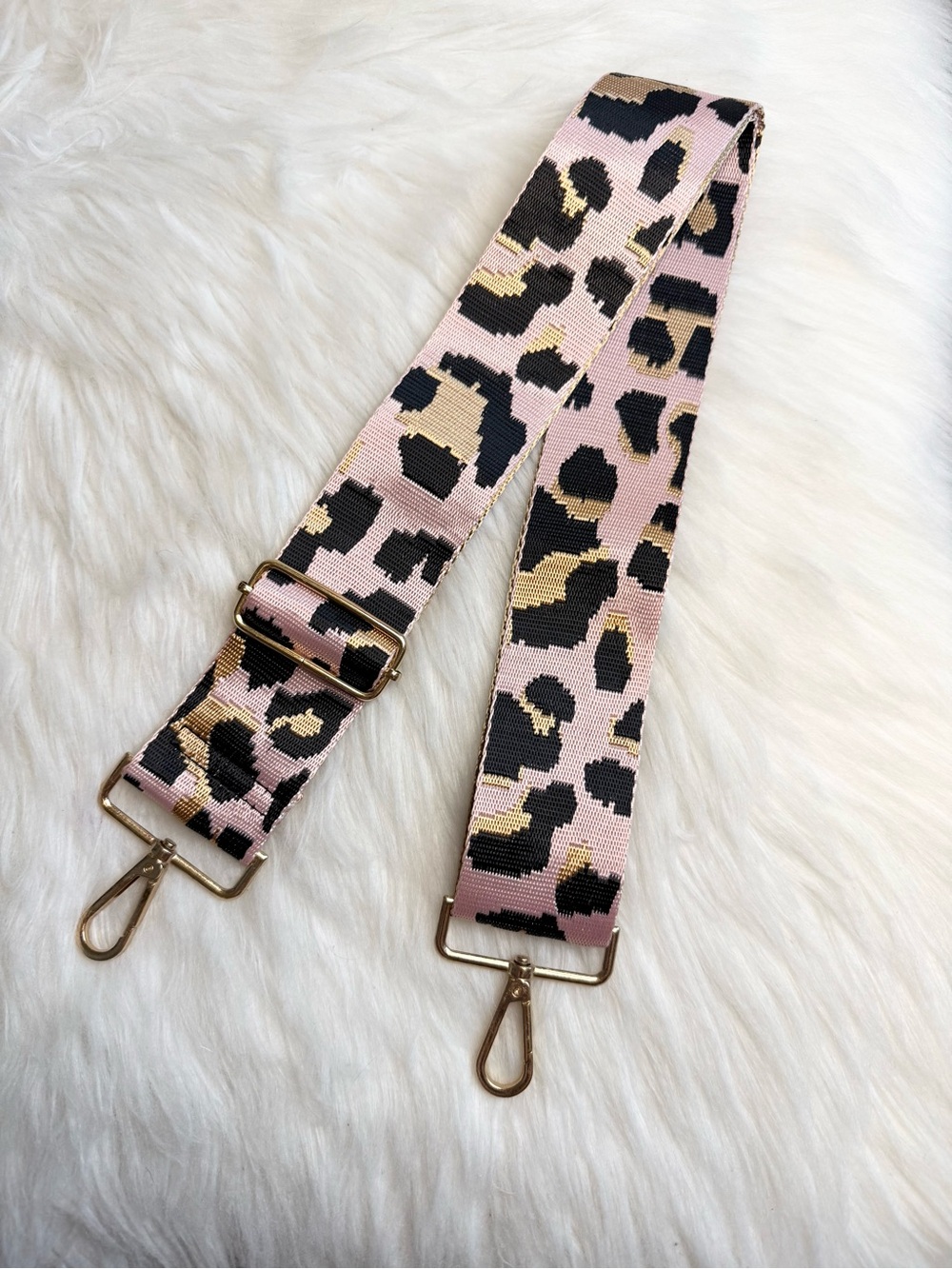 Wide Strap Shoulder Crossbody Camera Bag Handbag Replacement Leopard print pink